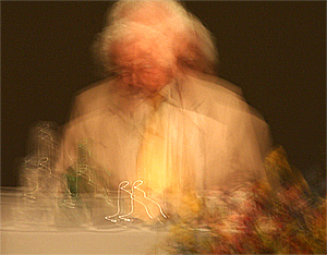 Ο Μπέντζαμιν Κρεμ κατά τη διάρκεια επιφώτισης και παροχής ευλογίας από Τον Μαϊτρέγια, στο Τόκυο, 10 Μαΐου του 2008